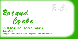 roland czebe business card